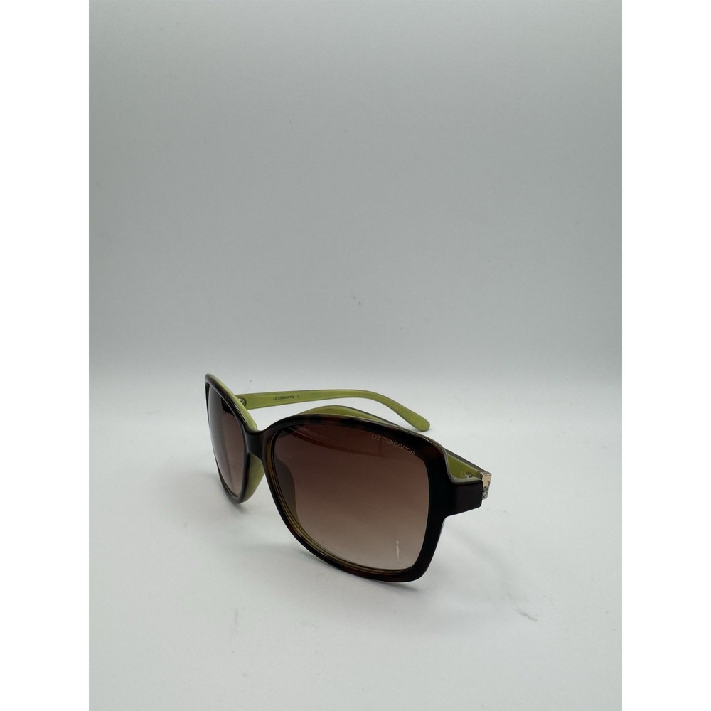 Liz‎ Claiborne Ladies Oversized Sunglasses LZ 3 Used Green/Tortoise